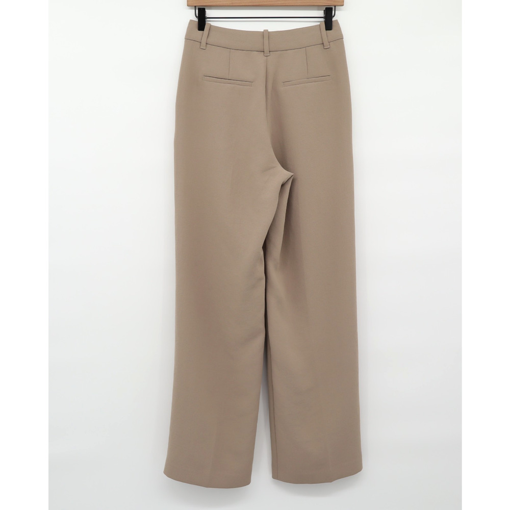 Aritzia Women's The Effortless Pant High Waisted Wide Leg Crepe Pants Taupe Sz 8 - Picture 3 of 9